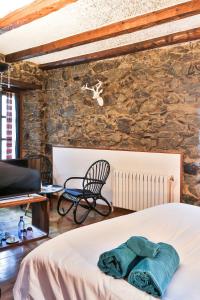 Letto o letti in una camera di Hostal Cisco de Sans