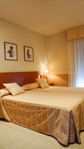 1 dormitorio con 1 cama grande en una habitación en Hostal Forum en Villa del Río