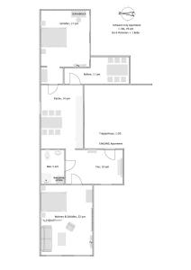 Půdorys ubytování Schwerin City Apartment