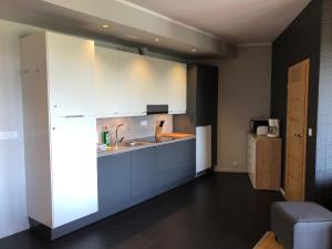 Kuchyňa alebo kuchynka v ubytovaní APARTAMENT z 3 SYPIALNIAMI PRZY PLAŻY