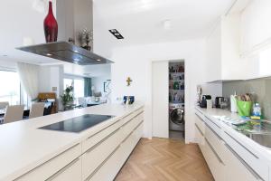 Kuchyň nebo kuchyňský kout v ubytování Apartments Villa Traunseeblick