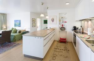 Kuchyň nebo kuchyňský kout v ubytování Apartments Villa Traunseeblick