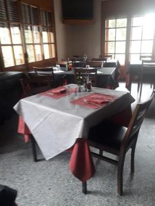 ห้องอาหารหรือที่รับประทานอาหารของ Pensio Fluvia