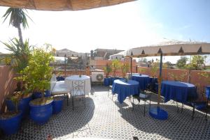 Balkón nebo terasa v ubytování Riad Hôtel Belleville Marrakech