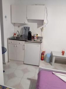A kitchen or kitchenette at Drouga's Studios & Suites Astypalaia Greece