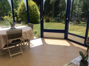 Zahrada ubytování chambre au calme a Botquelen