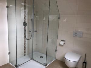 Koupelna v ubytování Schöne Altbauwohnung mit großer Dachterrasse für bis zu 8 Personen
