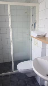 Koupelna v ubytování Glomfjord Hotel