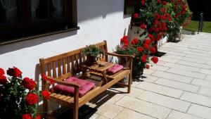 Garður fyrir utan Pension Staufenhof