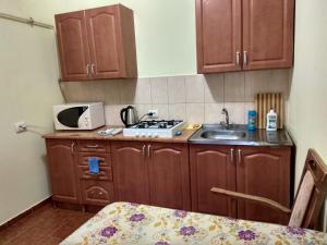 Кухня или мини-кухня в Apartments "Domovik" Beljaeva,5а
