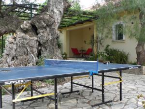 Stolní tenis v ubytování TheNi Olive Grove Villa nebo okolí