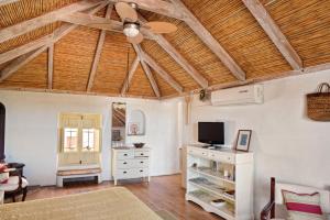Televízia a/alebo spoločenská miestnosť v ubytovaní La Casa de Bovedas Charming Inn