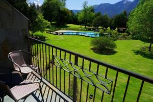 Ein allgemeiner Bergblick oder ein Berglick von des Hotels aus