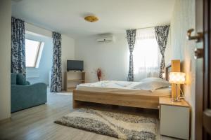 Postel nebo postele na pokoji v ubytování Andreea Residence Mamaia Nord
