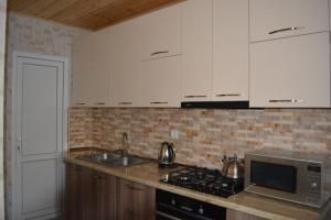 A kitchen or kitchenette at Kazbegi Inn