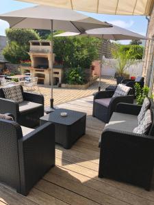 Χώρος καθιστικού στο Hôtel Le Trécelin