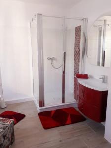 Ein Badezimmer in der Unterkunft Ferienwohnung Schlossblick Altenburg