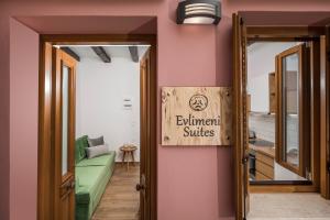 Certifikát, hodnocení, plakát nebo jiný dokument vystavený v ubytování Evlimeni Suites