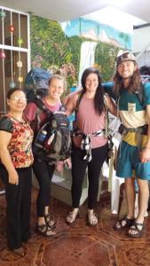 a group of women standing next to each other at B&B La Casa del Turista in Lima