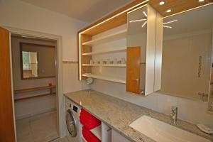 Kuchyň nebo kuchyňský kout v ubytování Ferienwohnung 1 Gestüt Pfaffenlehen