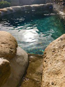 a pool of water with rocks in front of it at U Fragnu in Omessa +23 photos