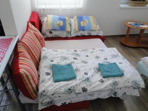 Postel nebo postele na pokoji v ubytování Apartmán Lhota