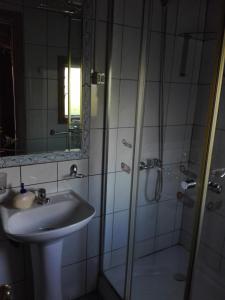Koupelna v ubytování Hospedaje Los Calafates