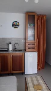 Kuchyň nebo kuchyňský kout v ubytování Apartmani Luja