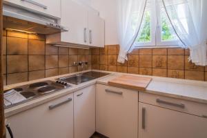 Kuchyň nebo kuchyňský kout v ubytování Apartments Palme