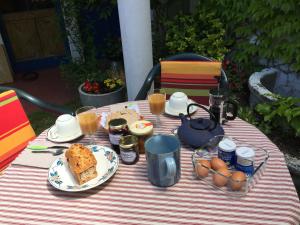 Morgenmad for gæster der bor på les camélias