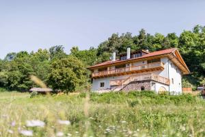 a house in the middle of a field at Obersteinerhof in Collalbo
