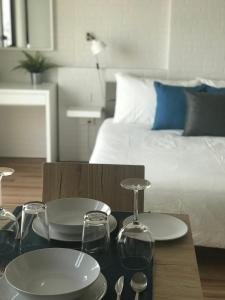 Ein Bett oder Betten in einem Zimmer der Unterkunft Sunrise Creek