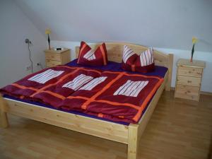 Postel nebo postele na pokoji v ubytování Fewo Sonnenblick