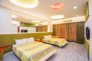 Katil atau katil-katil dalam bilik di Little SkyLark B&B