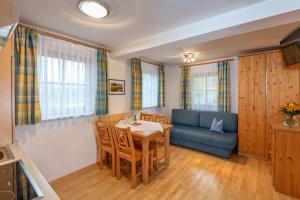 فرينهوف ناسنيرغات في رادستادت: غرفة معيشة مع طاولة وأريكة زرقاء