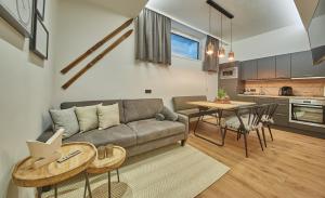 Kuchyň nebo kuchyňský kout v ubytování Appartements Der Fuchsbau