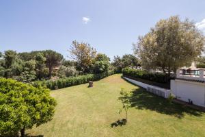 a large grassy yard with trees and bushes at White Sand Residence in Murta Maria