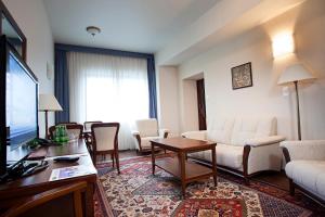 Televízia a/alebo spoločenská miestnosť v ubytovaní Hotel Słoneczny Młyn