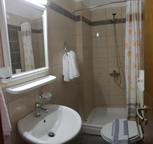 Koupelna v ubytování Hotel Venus