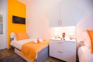 Postel nebo postele na pokoji v ubytování VisitZagreb Topaz&Sapphire