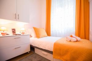 Postel nebo postele na pokoji v ubytování VisitZagreb Topaz&Sapphire