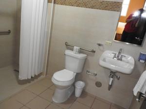 a bathroom with a toilet and a sink at Dreams Miramar in San Juan