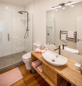 Um banheiro em Nelson City Centre Apartment 2