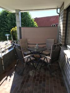 Patio nebo venkovní prostory v ubytování Küstenbude Sonne