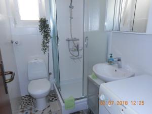 een badkamer met een toilet en een wastafel bij Studio Relax Punat in Punat