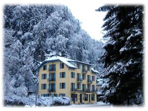 Hotel des Lacs om vinteren