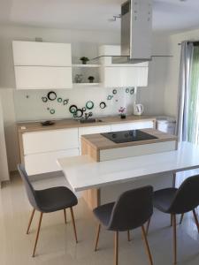 A kitchen or kitchenette at Apartman SONAS with free private parking