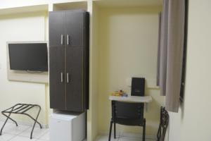 Kuchyň nebo kuchyňský kout v ubytování Hotel Calstar