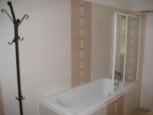 e bagno con vasca e doccia. di Ragtime a Praga