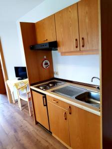 Kuchyň nebo kuchyňský kout v ubytování Gästehaus Schrötter